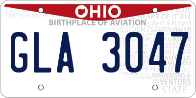 OH license plate GLA3047