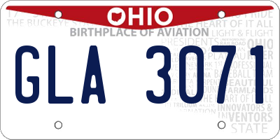 OH license plate GLA3071