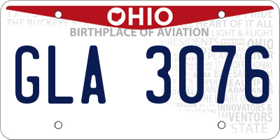 OH license plate GLA3076