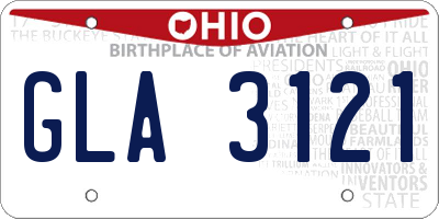 OH license plate GLA3121