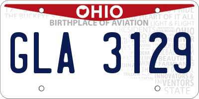 OH license plate GLA3129