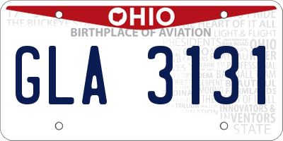 OH license plate GLA3131