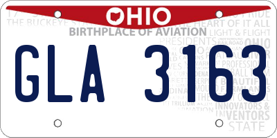 OH license plate GLA3163