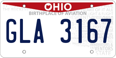 OH license plate GLA3167