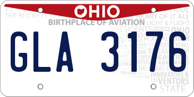 OH license plate GLA3176