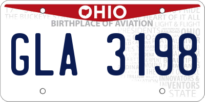 OH license plate GLA3198