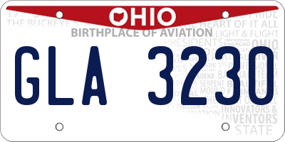 OH license plate GLA3230