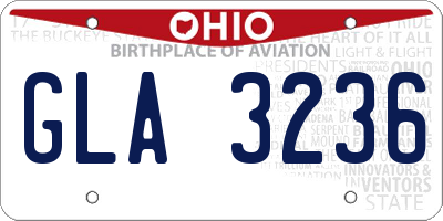OH license plate GLA3236