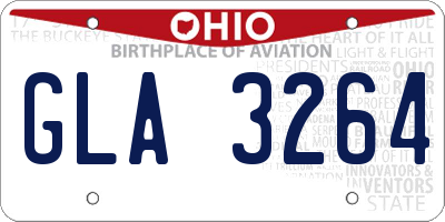 OH license plate GLA3264