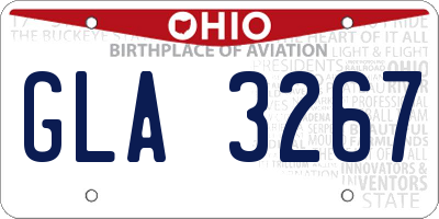 OH license plate GLA3267