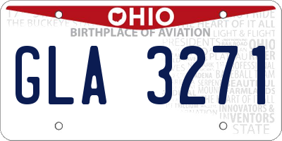 OH license plate GLA3271