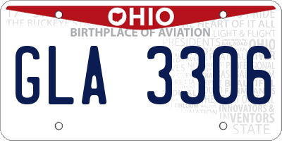 OH license plate GLA3306
