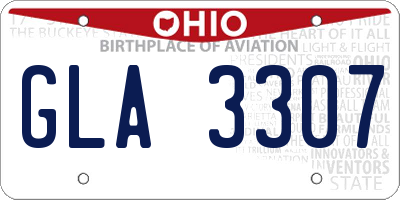 OH license plate GLA3307