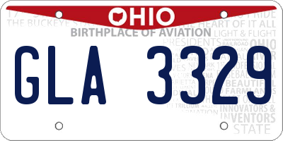 OH license plate GLA3329