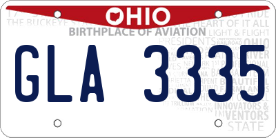 OH license plate GLA3335