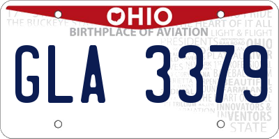 OH license plate GLA3379