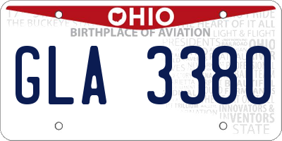 OH license plate GLA3380