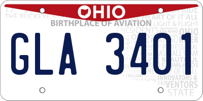 OH license plate GLA3401