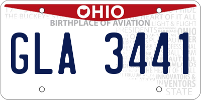 OH license plate GLA3441