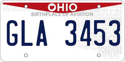 OH license plate GLA3453