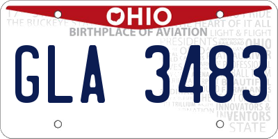 OH license plate GLA3483