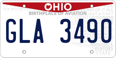 OH license plate GLA3490