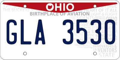 OH license plate GLA3530