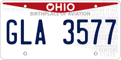 OH license plate GLA3577