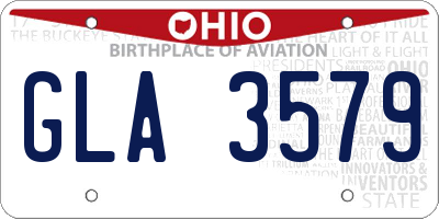 OH license plate GLA3579