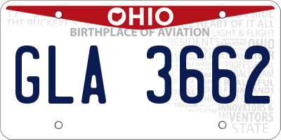 OH license plate GLA3662