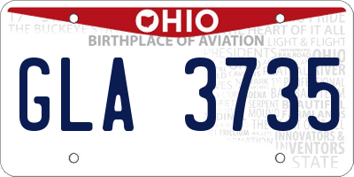 OH license plate GLA3735