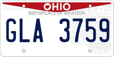 OH license plate GLA3759