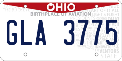 OH license plate GLA3775