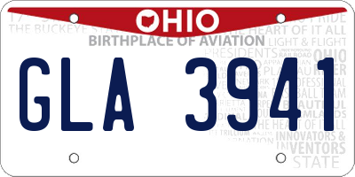 OH license plate GLA3941