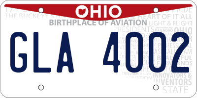 OH license plate GLA4002