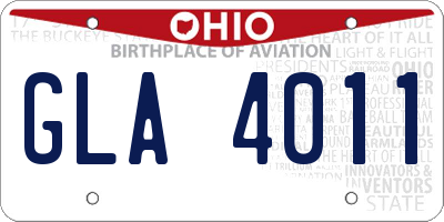 OH license plate GLA4011