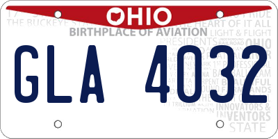 OH license plate GLA4032