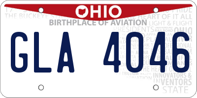 OH license plate GLA4046