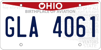 OH license plate GLA4061