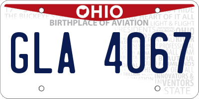 OH license plate GLA4067
