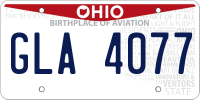OH license plate GLA4077
