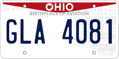 OH license plate GLA4081