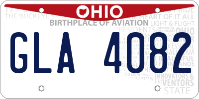 OH license plate GLA4082