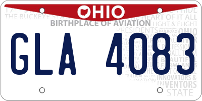 OH license plate GLA4083