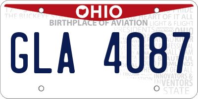 OH license plate GLA4087