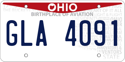 OH license plate GLA4091