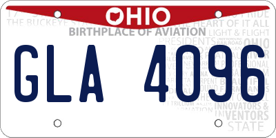 OH license plate GLA4096
