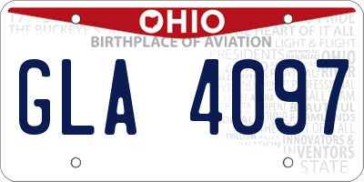 OH license plate GLA4097