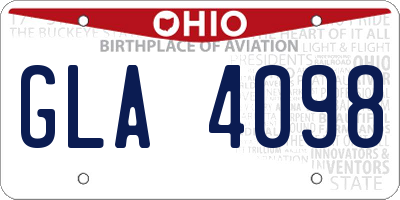 OH license plate GLA4098