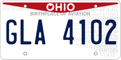 OH license plate GLA4102